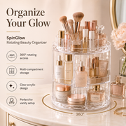 SpinGlow Rotating Beauty Organizer